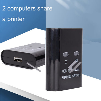 SW68 2 In 1 Switcher USB Manual Print Sharer, Color: Black-garmade.com