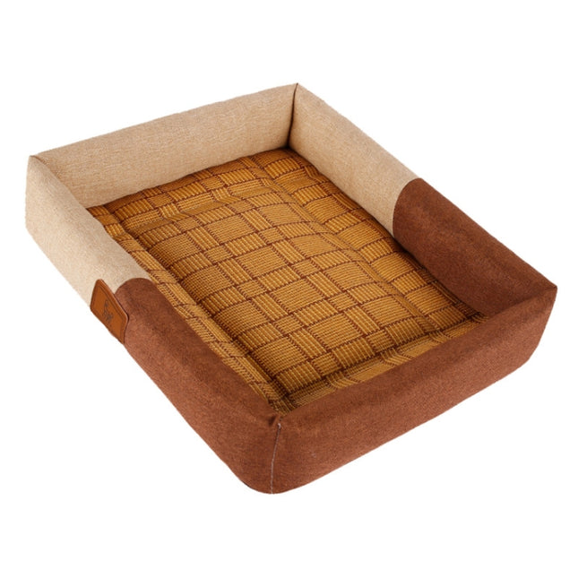 YD-XD03 Summer Pet Breathable Cooler Mat Pet Bed, Size: 60x50cm(Coffee Khaki)-garmade.com