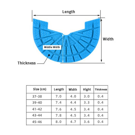 2 Pairs Thickened Rubber Sole Heel Wear-Resistant Non-Slip Patch, Size: 45-46cm(Dark Blue)-garmade.com