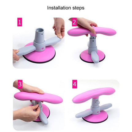 Suction Cup Sit-up Aid Abdominal Fitness Device(Pink)-garmade.com