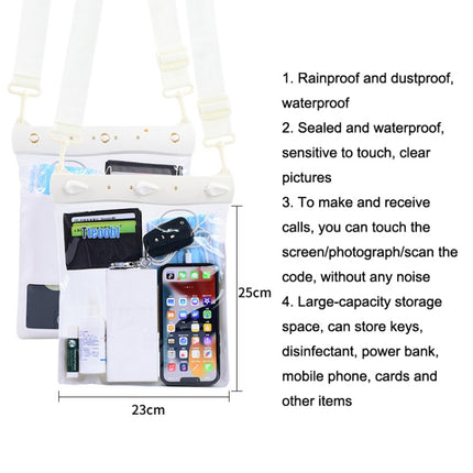 Tteoobl T-019A Sundries Storage Bag Phone Waterproof Shoulder Messenger Bag, Size: One Code(White)-garmade.com