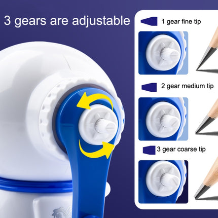 Cartoon Hand-cranked Automatic Pencil Sharpener, Style: Astronaut (Dark Blue)-garmade.com