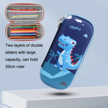 S-888 Elementary School Cartoon EVA Pencil Case Anti-fall Stationery Box, Style:(3D (Dinosaur))-garmade.com