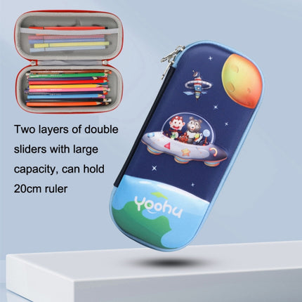 S-888 Elementary School Cartoon EVA Pencil Case Anti-fall Stationery Box, Style:(3D (Spacecraft))-garmade.com