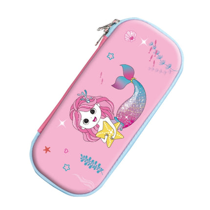 S-888 Elementary School Cartoon EVA Pencil Case Anti-fall Stationery Box, Style:(Graphic Mermaid)-garmade.com