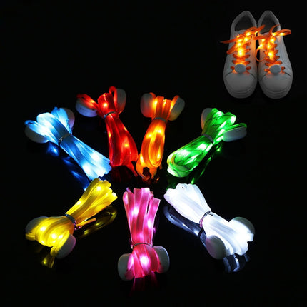 1 Pair LED Light-up Shoelace Stage Performance Luminous Shoelace,Color: Yellow-garmade.com