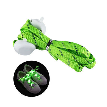 1 Pair LED Light-up Shoelace Stage Performance Luminous Shoelace,Color: Green-garmade.com