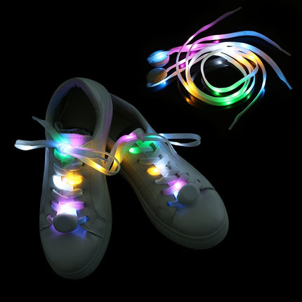 1 Pair LED Light-up Shoelace Stage Performance Luminous Shoelace,Color: 5 Color Change-garmade.com