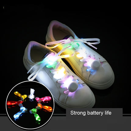 1 Pair LED Light-up Shoelace Stage Performance Luminous Shoelace,Color: 7 Color Change-garmade.com