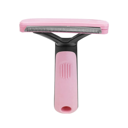 Pet Automatic Hair Removal Comb Curved Cat and Dog Open-knot Comb(Pink)-garmade.com