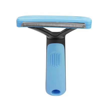 Pet Automatic Hair Removal Comb Curved Cat and Dog Open-knot Comb(Blue)-garmade.com