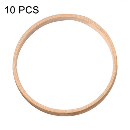 10 PCS Bamboo Circle Fan Frame Dream Catcher Making Circle Material, Size: 10cm(With 6mm Hole)-garmade.com