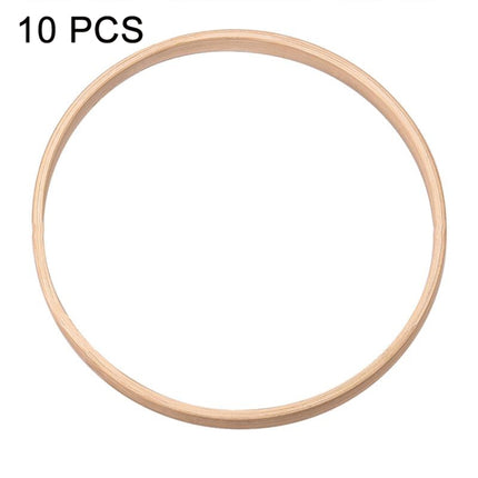 10 PCS Bamboo Circle Fan Frame Dream Catcher Making Circle Material, Size: 15cm(Inner Ring)-garmade.com