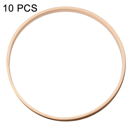 10 PCS Bamboo Circle Fan Frame Dream Catcher Making Circle Material, Size: 18cm(With 6mm Hole)-garmade.com