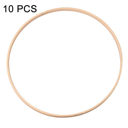 10 PCS Bamboo Circle Fan Frame Dream Catcher Making Circle Material, Size: 26cm(With 6mm Hole)-garmade.com