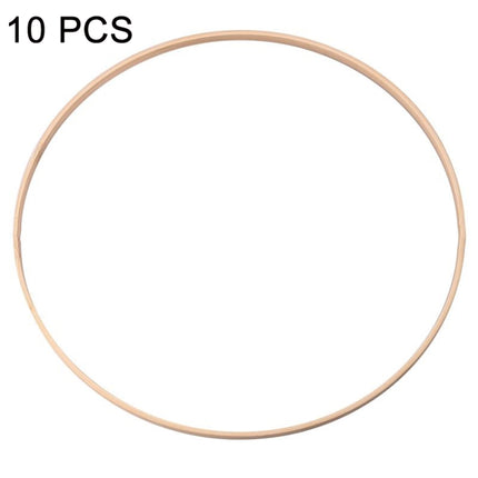 10 PCS Bamboo Circle Fan Frame Dream Catcher Making Circle Material, Size: 33cm(With 6mm Hole)-garmade.com