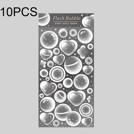 10 PCS Jelly Bubble Sticker Smudged Color Handbook Sticker(Gray)-garmade.com