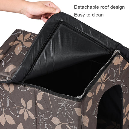Outdoor Waterproof Oxford Cloth Pet Nest Pet Tent, Size: M(Leaves)-garmade.com