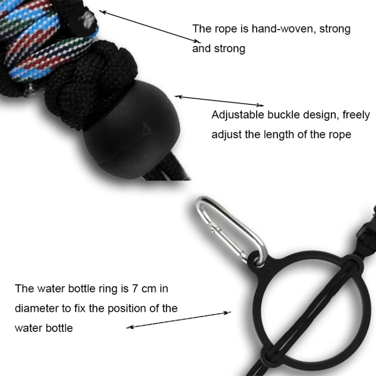 2 PCS Outdoor Camping Multifunctional Carabiner Water Bottle Handle(Purple)-garmade.com