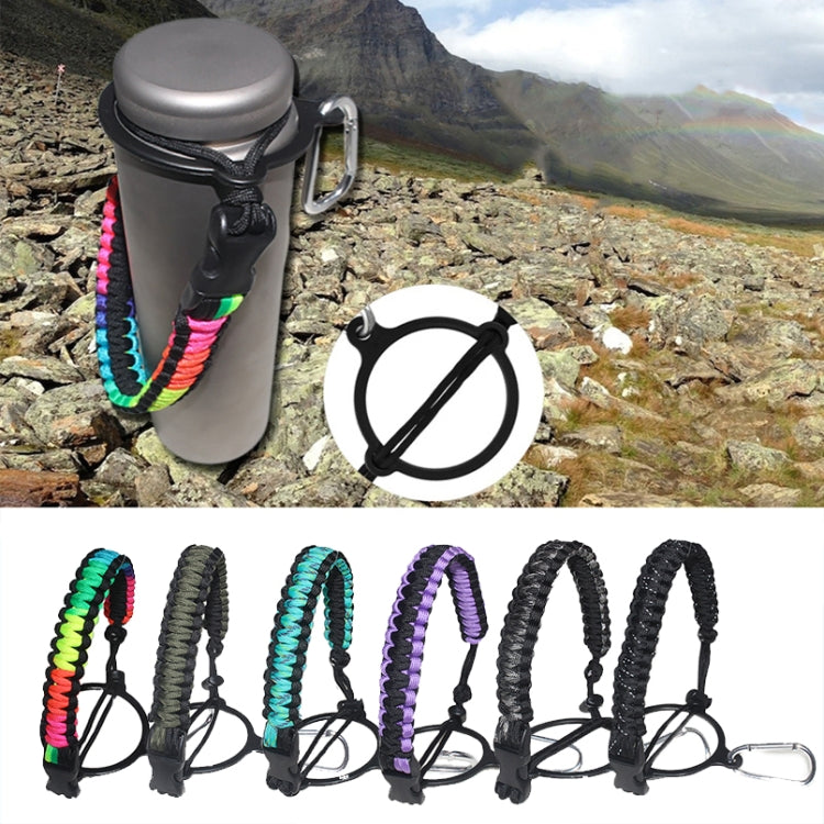 2 PCS Outdoor Camping Multifunctional Carabiner Water Bottle Handle(Purple)-garmade.com
