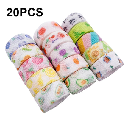 20 PCS Easy Tear Writing Protect Finger Bandage, Color Random Delivery, Size: 2.5cm x 4.5m(Fruit)-garmade.com