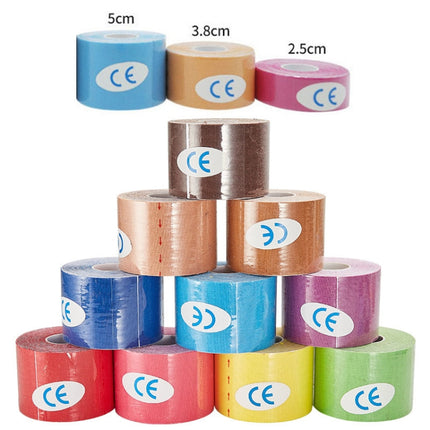 3 PCS Muscle Tape Physiotherapy Sports Tape Basketball Knee Bandage, Size: 5cm x 5m(Skin Color)-garmade.com