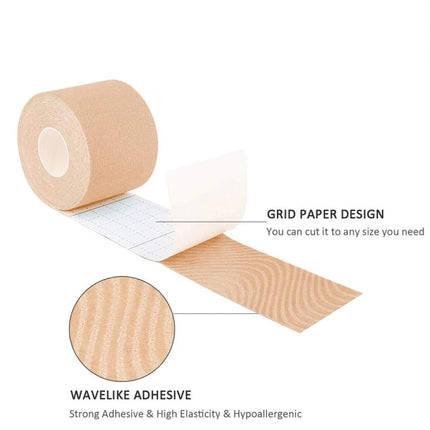 3 PCS Muscle Tape Physiotherapy Sports Tape Basketball Knee Bandage, Size: 3.8cm x 5m(Skin Color)-garmade.com