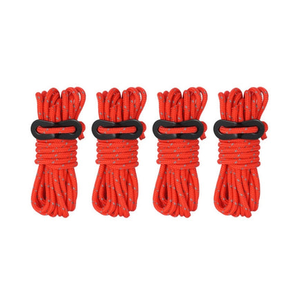 4 PCS / Set CLS Outdoor Camp Reflective Wind-Proof Camping Support Rod(Red)-garmade.com