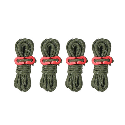 4 PCS / Set CLS Outdoor Camp Reflective Wind-Proof Camping Support Rod(Army Green)-garmade.com