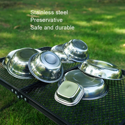 22 PCS / Set CLS Portable Stainless Steel Dinner Plate Outdoor Camping Cutlery-garmade.com