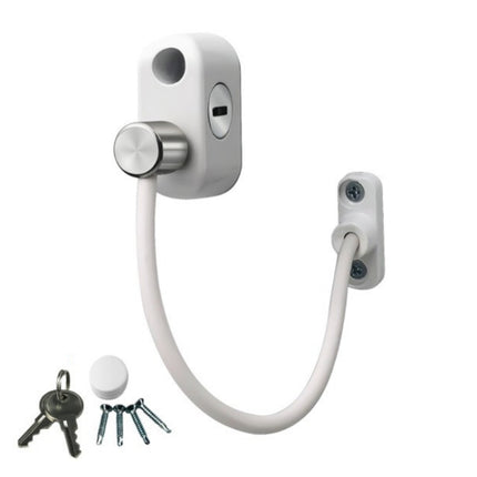 Children High-rise Anti-fall Safety Lock Window Push Limiter, Color: White (Special Thick)-garmade.com