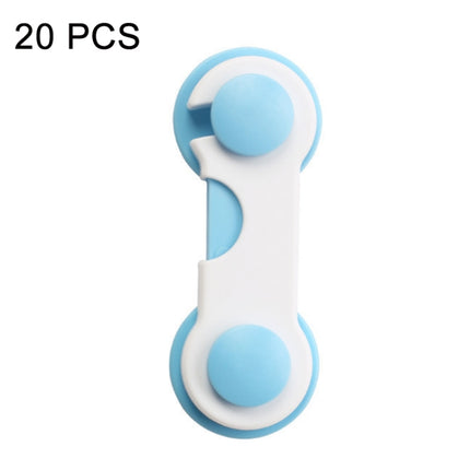 20 PCS Children Home Wardrobe Anti-opening Safety Lock(Blue)-garmade.com