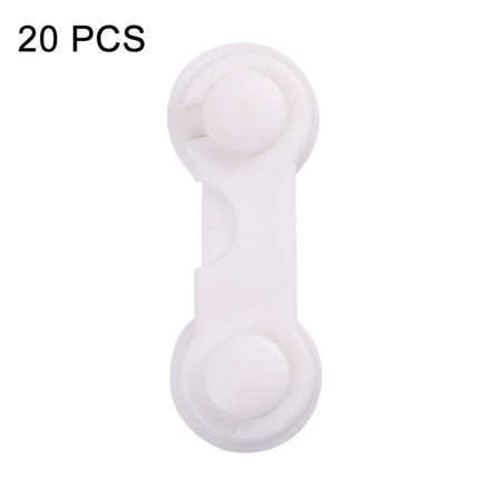 20 PCS Children Home Wardrobe Anti-opening Safety Lock(White)-garmade.com