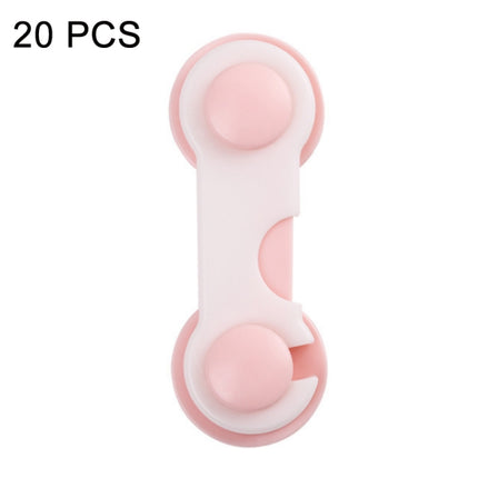 20 PCS Children Home Wardrobe Anti-opening Safety Lock(Pink)-garmade.com