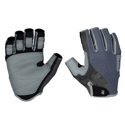 BOODUN B171069 Sailing Gloves Fitness Outdoor Half Finger Rock Climbing Gloves, Size: M(Grey)-garmade.com