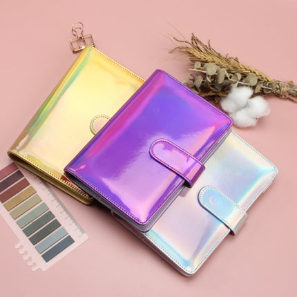 Laser Macaron Loose-leaf Notebook A6 Notepad Shell Without Inner Pages(Charming Purple)-garmade.com