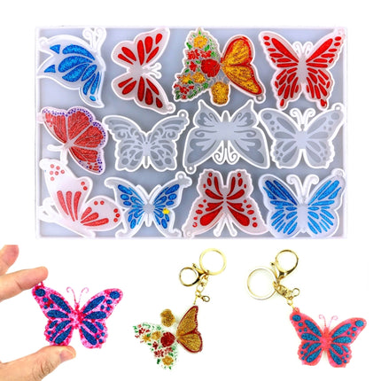 DIY Butterfly Keychain Epoxy Mould(Transparent)-garmade.com