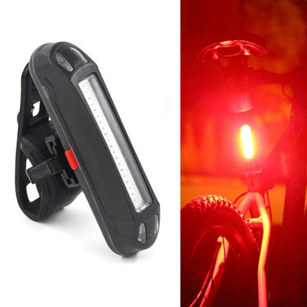 2 PCS LED Rechargeable Bicycle Warning Strip Tail Light(OPP Red Light)-garmade.com