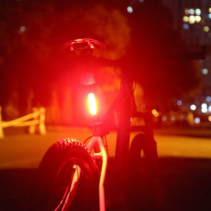 2 PCS LED Rechargeable Bicycle Warning Strip Tail Light(OPP White Light)-garmade.com