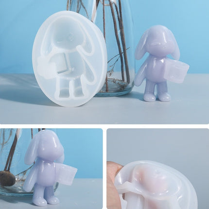 D263 DIY Crystal Epoxy Mould Holding Bucket Rabbit Mirror Making Table Mould-garmade.com