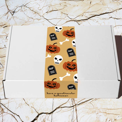 50 Sheets Halloween Rectangular Sticker Gift Box Seal Sticker(H2)-garmade.com