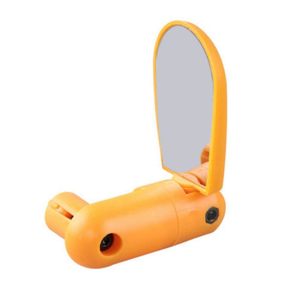 2 Pairs Adjustable Bicycle Flat Rearview Mirror Cycling Accessories(Yellow)-garmade.com