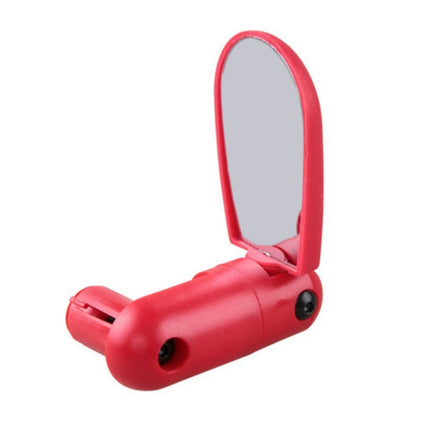 2 Pairs Adjustable Bicycle Flat Rearview Mirror Cycling Accessories(Red)-garmade.com