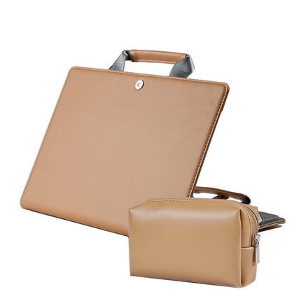 Laptop Bag Protective Case Tote Bag For MacBook Pro 15.4 inch, Color: Khaki + Power Bag-garmade.com