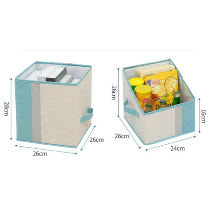 Foldable Household Sundries Storage Box Snack Book Basket, Spec: Flat (Pink)-garmade.com