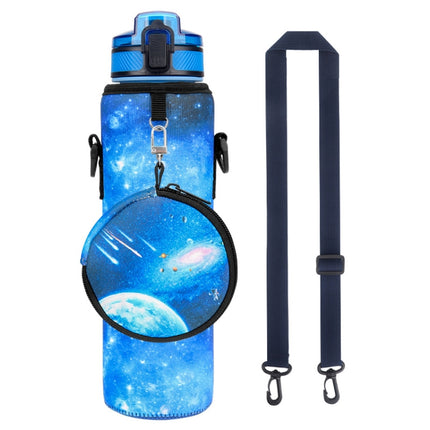 Half Gallon Neoprene Bottle Cover Thermos Cup Cover With Strap(Starry Sky)-garmade.com