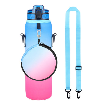 Half Gallon Neoprene Bottle Cover Thermos Cup Cover With Strap(Gradient Pink)-garmade.com