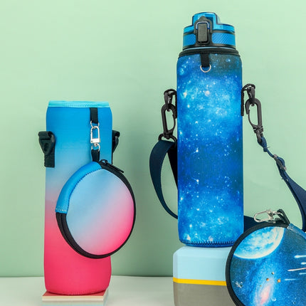 Half Gallon Neoprene Bottle Cover Thermos Cup Cover With Strap(Starry Sky)-garmade.com