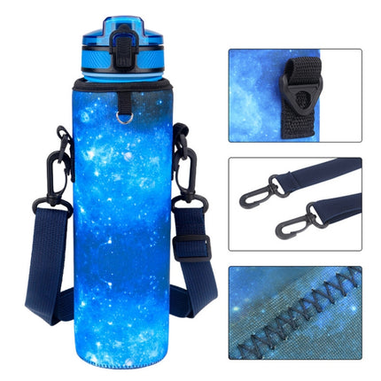 Half Gallon Neoprene Bottle Cover Thermos Cup Cover With Strap(Starry Sky)-garmade.com