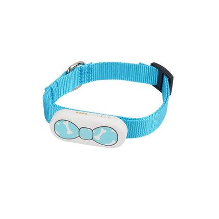 GPS Pet Anti-lost Collar Tracking Locator(Blue White Bone)-garmade.com